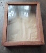VINTAGE GLAZED TABLE TOP/MOUNTED DISPLAY CABINET WOODEN VINTAGE JEWELLERY , used for sale  BRISTOL