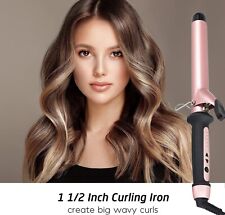 Curling Tongs, Curling Wand 38mm Hair Curler Large Barrel Curling  for Long Hair for sale  Shipping to South Africa