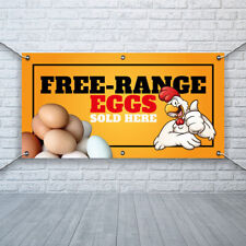 PVC Banner Free Range Eggs Promotional Print Outdoor Waterproof High Quality for sale  Shipping to South Africa