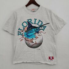 Usado, Noz-moscada Mills Gray Marlins Espadarte Camisa de Beisebol Mens Sz L EUC comprar usado  Enviando para Brazil