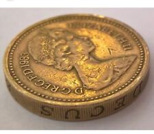 Usado, Hermosa moneda 1983 de una libra GB reina Isabel II rara descontinuada. Sin clasificar segunda mano  Embacar hacia Argentina