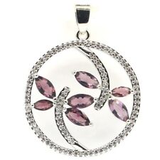 Eye Catching Purple Amethyst White CZ Wholesale Drop Shipping Silver Pendant  for sale  Shipping to South Africa