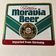 Original Vintage 1986 Moravia Cerveja 12x14" Metal Propaganda Sinal comprar usado  Enviando para Brazil