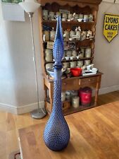 Vintage Tall Italian Empoli Glass Genie Bottle – Hobnail Amythest / Purple – for sale  Shipping to South Africa