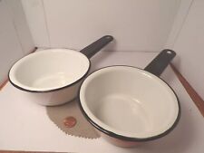 Two enamelware pot for sale  Bay City