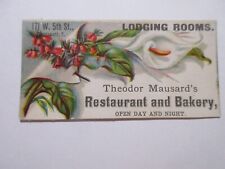 Theodor mausard restaurant for sale  Wayne