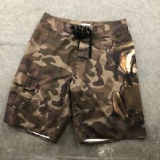 The Mountain Board Shorts Mens 34 Green Bulldog Camo Military Sarge Swim Beach * for sale  Shipping to South Africa