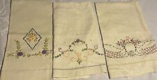 Vtg linen embroidered for sale  Fredericksburg