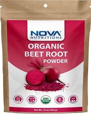 Polvo de raíz de remolacha orgánico certificado Nova Nutritions 16 OZ (454 g) segunda mano  Embacar hacia Argentina