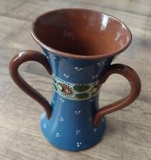 Aller vale COLORATE Slipware 3 gestiti pottery vase 15cm ad alta contrassegnati c.1900 usato  Spedire a Italy
