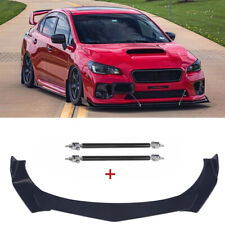 For Subaru WRX STI 15-21 Front Bumper Lip Splitter Spoiler Diffuser + Strut Rod for sale  Shipping to South Africa