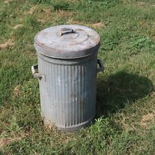 COLIBROX Pre-Galvanized Trash Can with Lid, Round, Steel, 20gal, Gray, Sold  as 1 Each