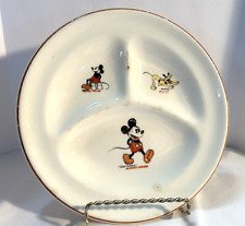 Antigo - Mickey Mouse 8" prato segmentado - Walt Disney Enter. - Patriot China - EUA comprar usado  Enviando para Brazil