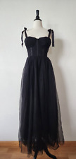 Vestido Anthropologie Maxi Novo Tamanho Médio Preto Espartilho Tule Laço Classy Chic Data comprar usado  Enviando para Brazil