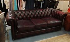 Red chesterfiled sofa for sale  LEICESTER