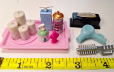 barbie doll house accessories lot ~ BATHROOM BEDROOM vanity lotion soap candle for sale  Shipping to South Africa