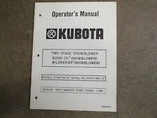 Kubota B2551 B2563 L2563 2551 2563 Snow Blower owners & maintenance manual, used for sale  New Castle