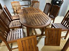 teak chairs dining 8 table for sale  North Hampton
