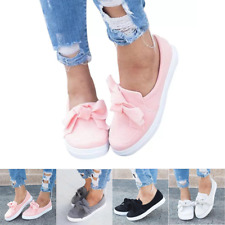 Women’s Flat Slip On Rhinestone Trainers Bow Slip On Casual Loafers Casual Shoes myynnissä  Leverans till Finland