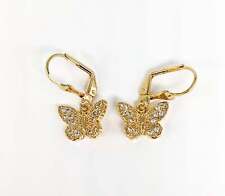 Pendientes de mariposa enchapados en oro para mujeres moda joyería oro laminado mariposa arete segunda mano  Embacar hacia Argentina