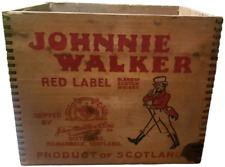 Caixa de uísque Johnnie Walker etiqueta vermelha caixa de madeira uísque caixa conjunta 1958 vintage comprar usado  Enviando para Brazil
