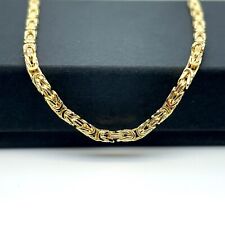 Byzantine KING 9ct Yellow Gold 2mm Semi-Solid Square Chain 18" Men's & Ladies for sale  Shipping to South Africa