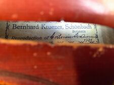 Violino Bernhard Kruezer rotulado 4/4 precisa de restauração reparo luthier, usado comprar usado  Enviando para Brazil