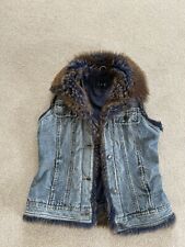 Blue fur gilet for sale  CHICHESTER