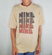 Usado, Camiseta Grande Vintage 1978-1983 Original Nike Block Etiqueta Naranja Hecha en EE. UU. Bronceada segunda mano  Embacar hacia Argentina