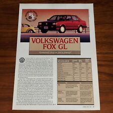 Volkswagen fox magazine for sale  Salt Lake City