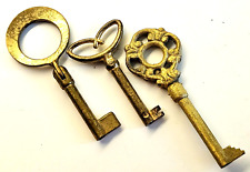 Lote de 3 peças de chave de cadeado vintage ornamentado década de 1920 comprar usado  Enviando para Brazil