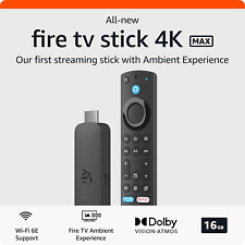 ⚡ NEW AMAZON FIRE TV Stick 4K MAX, 2.0 GHz, Wi-Fi 6E, 16GB, streaming device ⚡ for sale  Shipping to South Africa