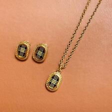 Used, Burberry Nova Check Necklace Earring Set for sale  Shipping to South Africa