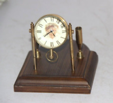 Vintage Real Personalizado Escritorio Giratorio Reloj Con Doble Pluma Soporte De comprar usado  Enviando para Brazil