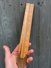 Antique Hockley Abbey No.1390 Boxwood & Brass Slide Rule 24” 2ft 2 Fold Ruler  for sale  Shipping to South Africa