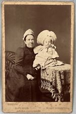 CABINET CARD BABY IN UNUSUAL HUGE HAT BONNET ANTIQUE PHOTO BY AYTON EDINBURGH for sale  Shipping to South Africa
