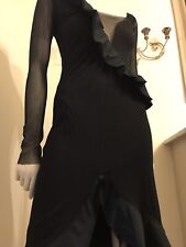 vestito nero balze usato  Lanzo Torinese