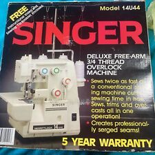 Máquina overlock Singer Deluxe braço livre 3/4 rosca modelo 14u44 acabamento de costura comprar usado  Enviando para Brazil