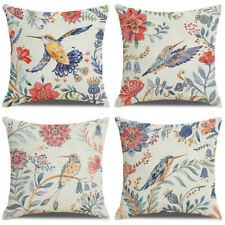 Flor Birds Série Almofada Cover Home Decor Linho Soft Waist Pillow Case 18'', usado comprar usado  Enviando para Brazil