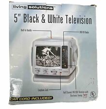 Vintage Living Solutions Portable TV with AM FM Radio ATC-032 Black And White for sale  Shipping to South Africa
