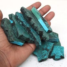 Lote de piedras preciosas facetadas de losa áspera de 500 quilates azul turquesa natural segunda mano  Embacar hacia Argentina