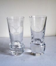 Two engraved glass for sale  TORQUAY