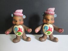 Enesco Heartwood Creek 4" Teddy Bear Figurines-Set Of 2 for sale  Shipping to South Africa