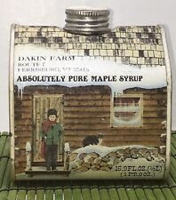 Vintage Dakin Farm Small Maple Syrup Log Cabin Collector Tin 1984 Ferrisburg, VT for sale  Shipping to Canada