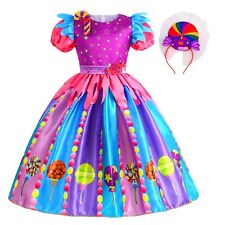 Fantasia arco-íris doces meninas Halloween carnaval festa vestido princesa + aro de cabelo comprar usado  Enviando para Brazil