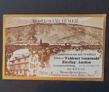 Weinetikett wehlener sonnenuhr gebraucht kaufen  Eckelsheim, Gau-Bickelheim, Wonsheim