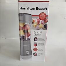 Batidora personal Hamilton Beach con taza y tapa de viaje de 14 oz, gris modelo 51128 segunda mano  Embacar hacia Mexico