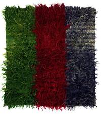 Alfombra Tulu de lana mohair vintage de 4x4,7 pies en verde, rojo y azul segunda mano  Embacar hacia Argentina