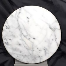 White Gray Marble Lazy Susan 12" Turntable Cheese or Cake Plate Spice Organizer for sale  Shipping to South Africa