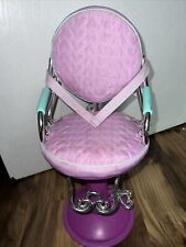 Banqueta Battat 18" rosa cabeleireiro salão cadeira boneca menina americana comprar usado  Enviando para Brazil